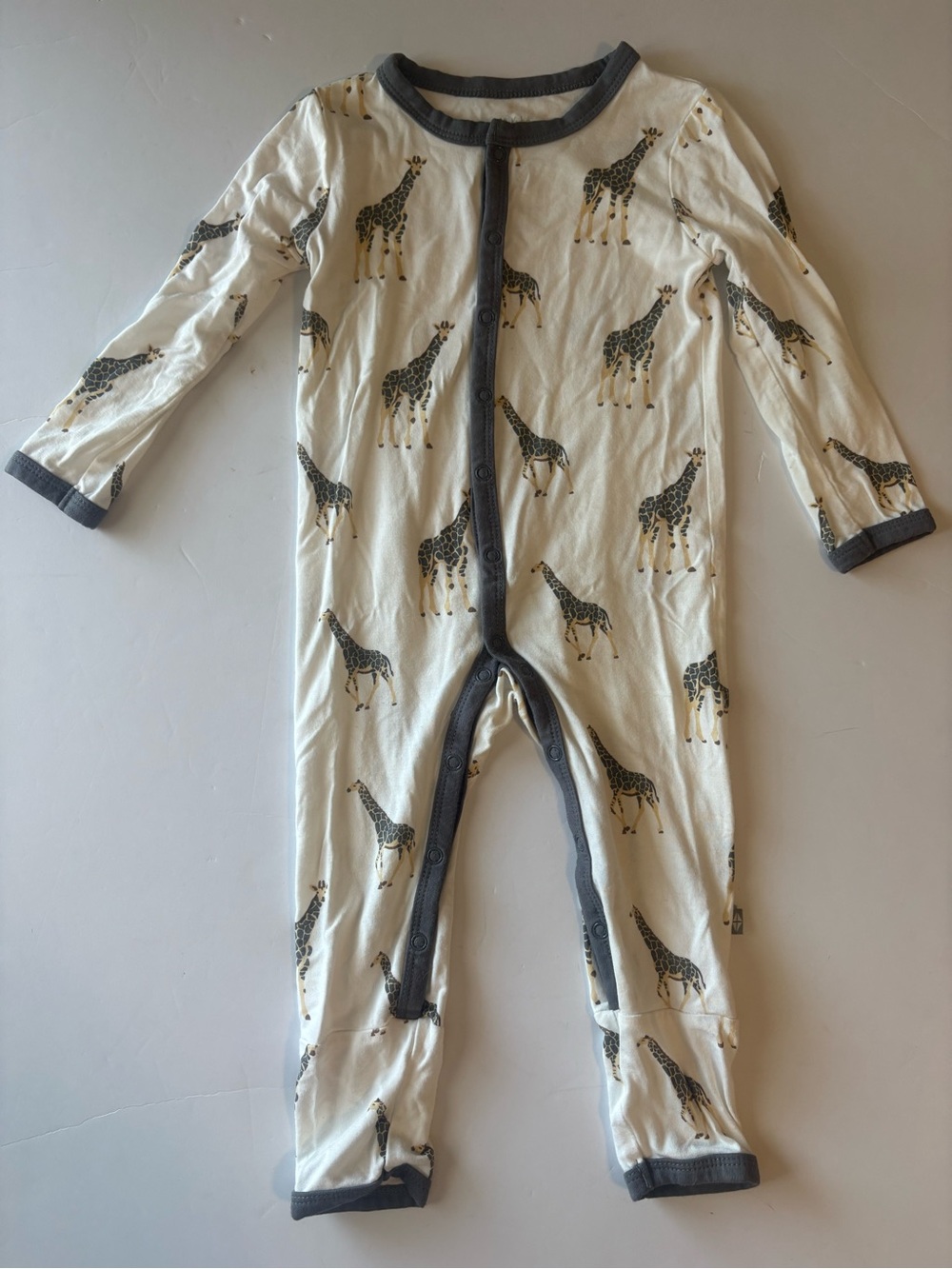 Kyte Baby Giraffe Print Snap Romper 12-18Months